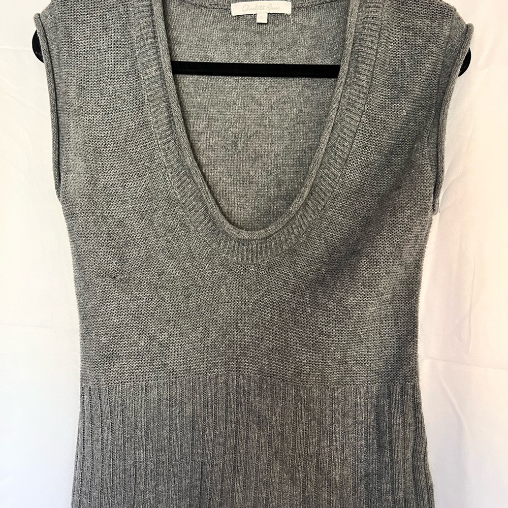 Charlotte Russe Gray V-Neck Sweater